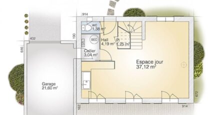 Saphir 95 Tradition 2565-269415_plan-maison-saphir-95-tradition-rdc.jpg - Maisons Balency