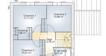 Jade GA 95 Elégance 2548-269190_plan-maison-jade-ga-95-elegance-etage.jpg - Maisons Balency