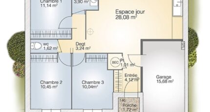 Opale G 73 P Tradition 2576-269927_plan-maison-opale-g-73-p-tradition.jpg - Maisons Balency