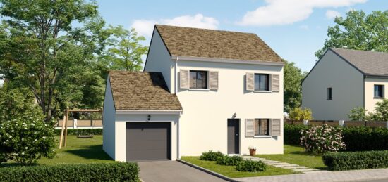 Plan de maison Surface terrain 78 m2 - 4 pièces - 3  chambres -  avec garage 