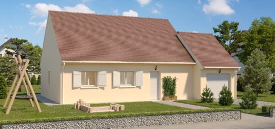 Plan de maison Surface terrain 81 m2 - 4 pièces - 3  chambres -  avec garage 