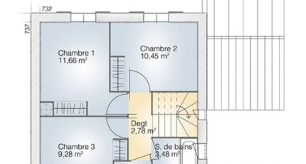 Corneilhan Maison neuve - 1822807-269181_plan-maison-jade-ga-81-elegance-etage.jpg Maisons Balency