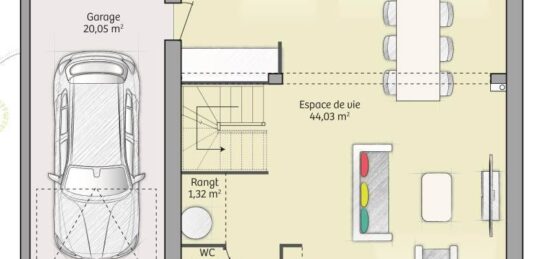 Maison neuve à , Seine-Saint-Denis