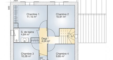 Bédarieux Maison neuve - 2351809-269202_plan-maison-jade-ga-110-elegance-etage.jpg Maisons Balency