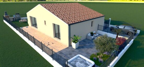 Maison neuve à Pouzolles, Occitanie