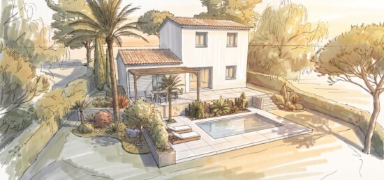 Maison neuve à Bonson, Provence-Alpes-Côte d'Azur