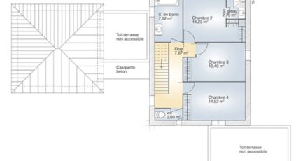 Pouzolles Maison neuve - 2580073-269070_plan-maison-la-villa-170-design-etage.jpg Maisons Balency