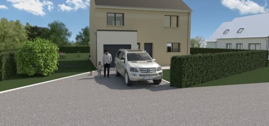 Maison neuve à La Haye-Malherbe, Normandie