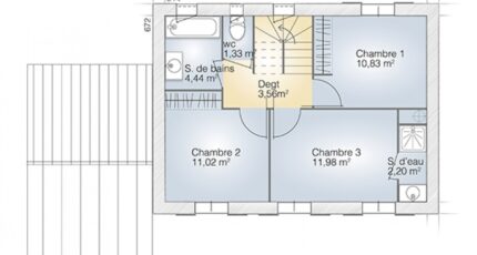 Aigues-Mortes Maison neuve - 2648902-269409_plan-maison-saphir-95-elegance-etage.jpg Maisons Balency